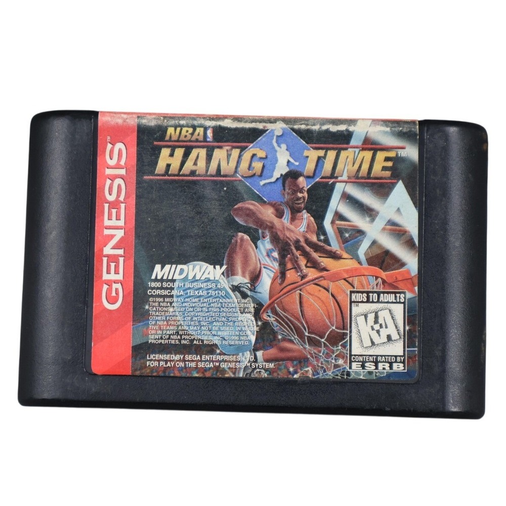 NBA HangTime Sega Genesis Video Game Cartridge Midway 16-Bit Basketball Loose